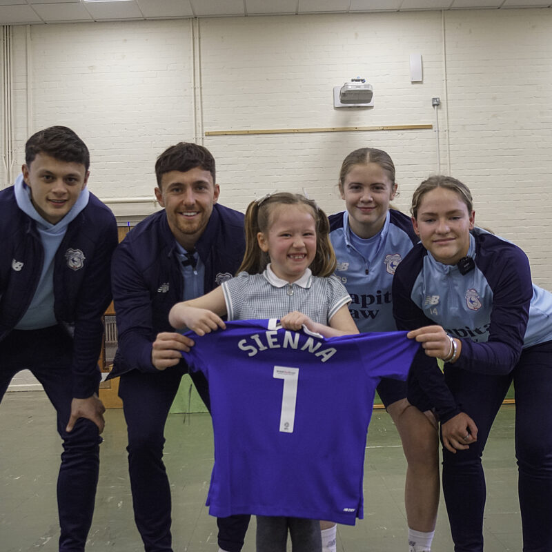 Cardiff City FC Players Support Literacy Project 